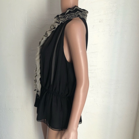 Neiman Marcus For Target Robert Rodriguez Ruffled Sleeveless Top Women’s Size L - Picture 4 of 16